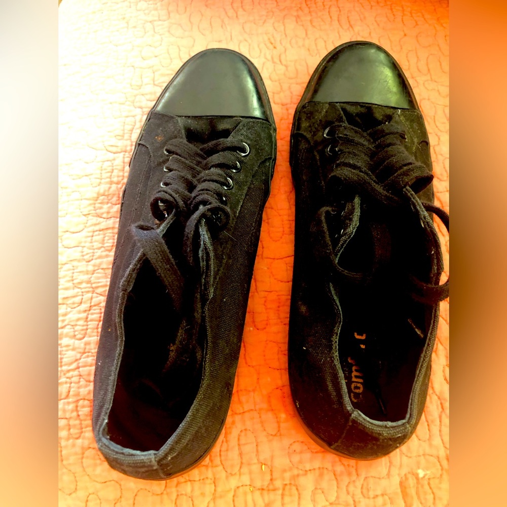 SafeTstep black canvas men’s slip resistant half pipe canvas Oxford, size 13